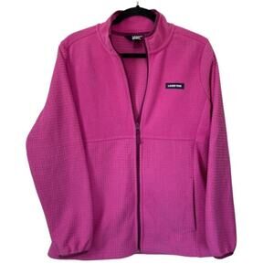 Land's End Women's Long Sleeve‎ Full Zip Grid Fleece Jacket Sz Medium (8-10)